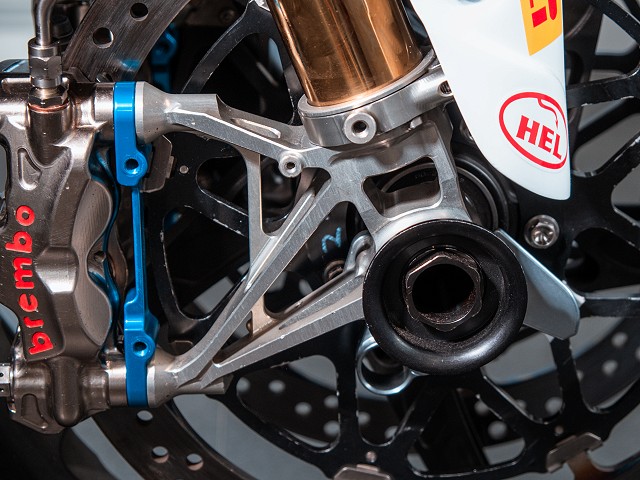 Brakes - We use Brembo calipers and discs both front and rear with SBS brake pads. For 2025, Danny will run a BMX-style Hel front brake.